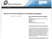 Tablet Screenshot of oculusimaging.com